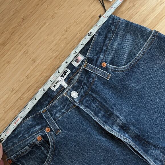 NWT Re/Done Levi's 1003HR Indigo Denim High-rise Skinny jeans, size 27 - Picture 8 of 11